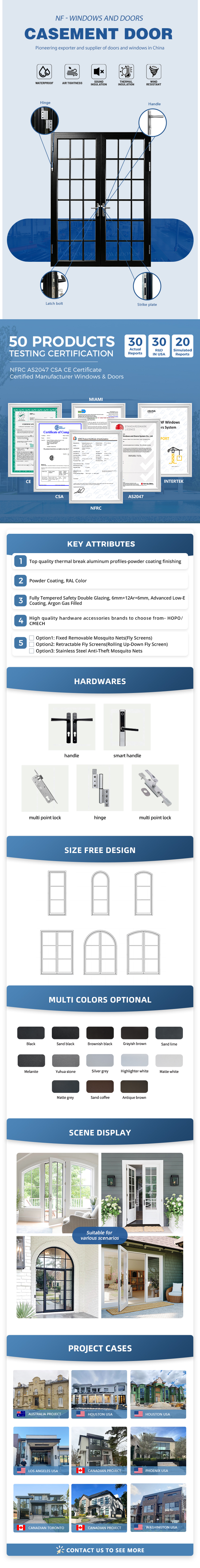 Thermal Break Aluminium French Doors