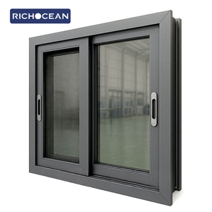 Custom Double Glass Sliding Windows Aluminum Waterproof