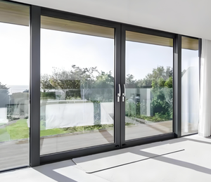 Minimalist Heavy Duty Aluminum Sliding Glass Doors