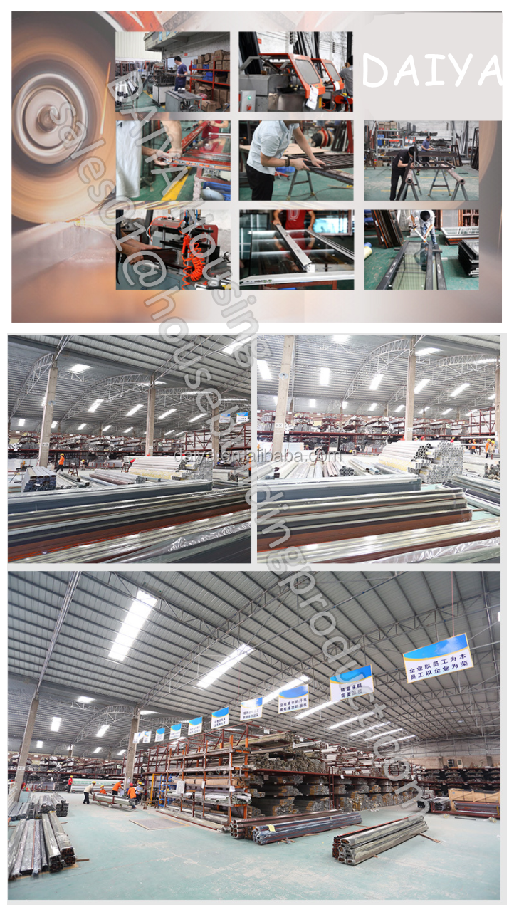 DAIYA Half Glass Aluminum Sliding Door for Kitchen with Low E Sliding Door