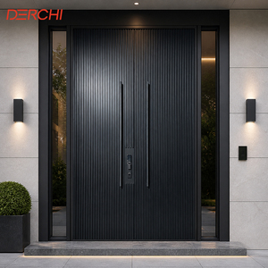 Exterior Double Aluminum Security Entrance Door