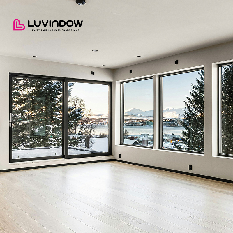 LUVINDOW Wholesale Aluminum Profile Lift and Sliding Patio Glass Door for Outdoor Partitions