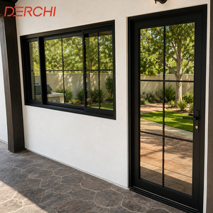 Luxury Slim Frame Aluminum French Door Double Tempered Glass Exterior Patio Door Manufacturer