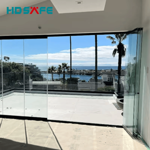 Factory Custom Slim Frame Aluminum Bifold Door Panoramic Folding Glass Door