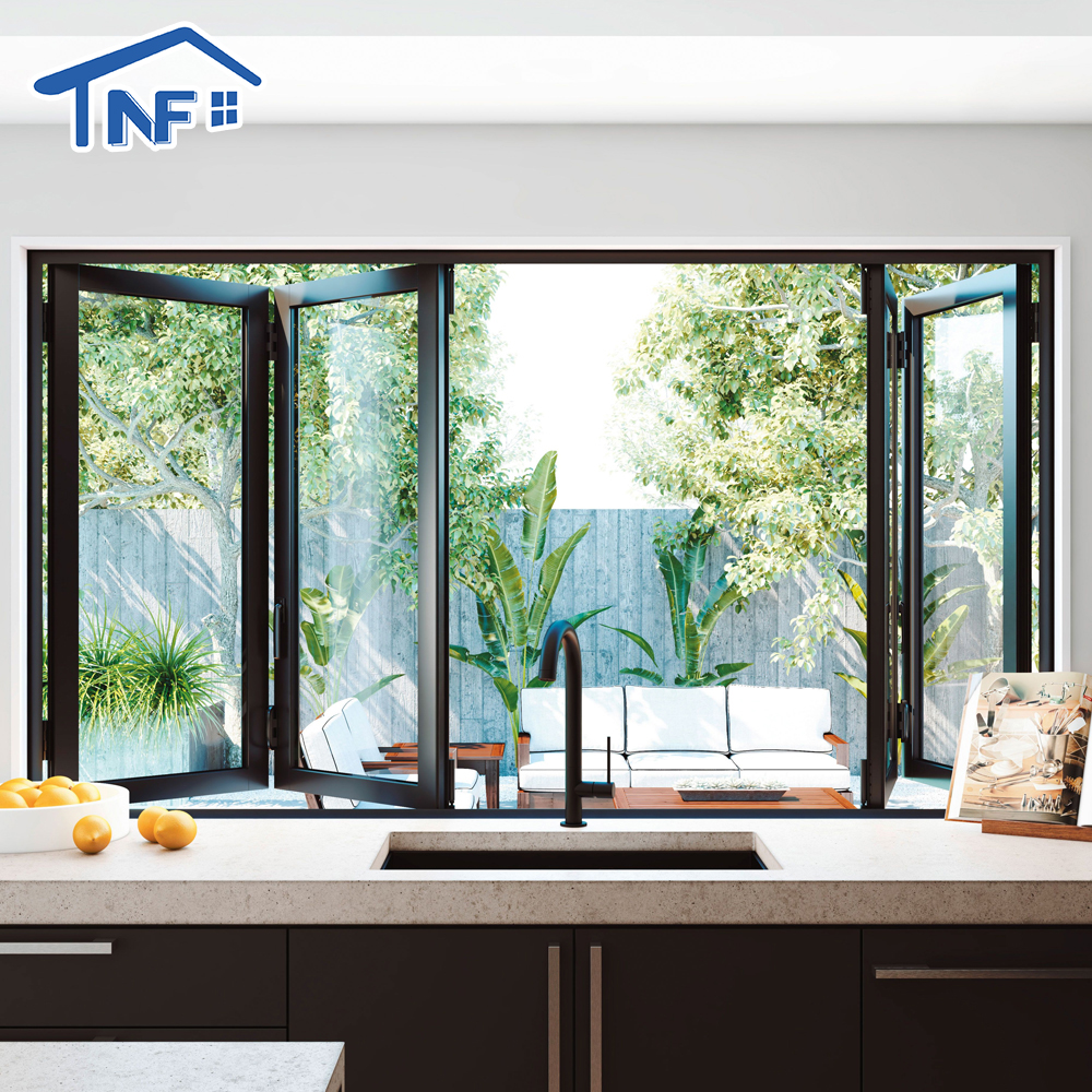 High Quality Factory Price Aluminum Bifold Folding Windows For Houses Kitchen