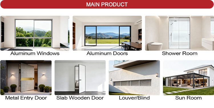 Modern Wind Resistant Aluminum Sliding Glass Door Double Glazed Tempered Glass Power Coated Surface Top Brand Hardware for