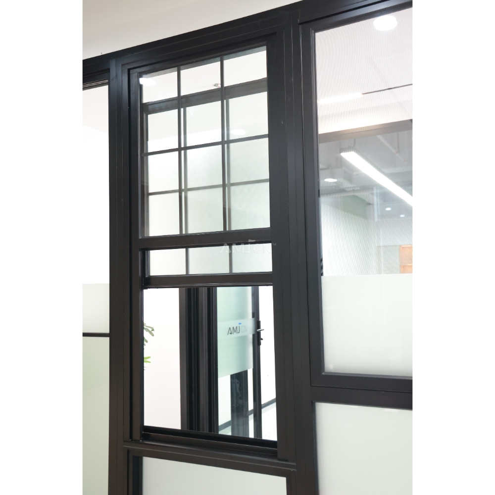 Residential Vintage Grille Design Double Glass Casement Window Faux Single Double Hung Sash Window