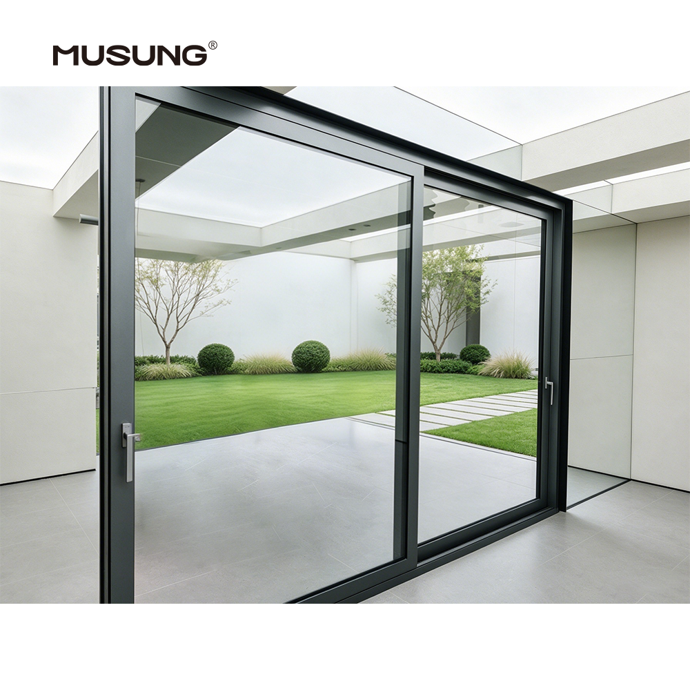 Thermal Break Aluminium Profiles Glass Sliding Door Outdoor Heavy Duty Patio Sliding Doors