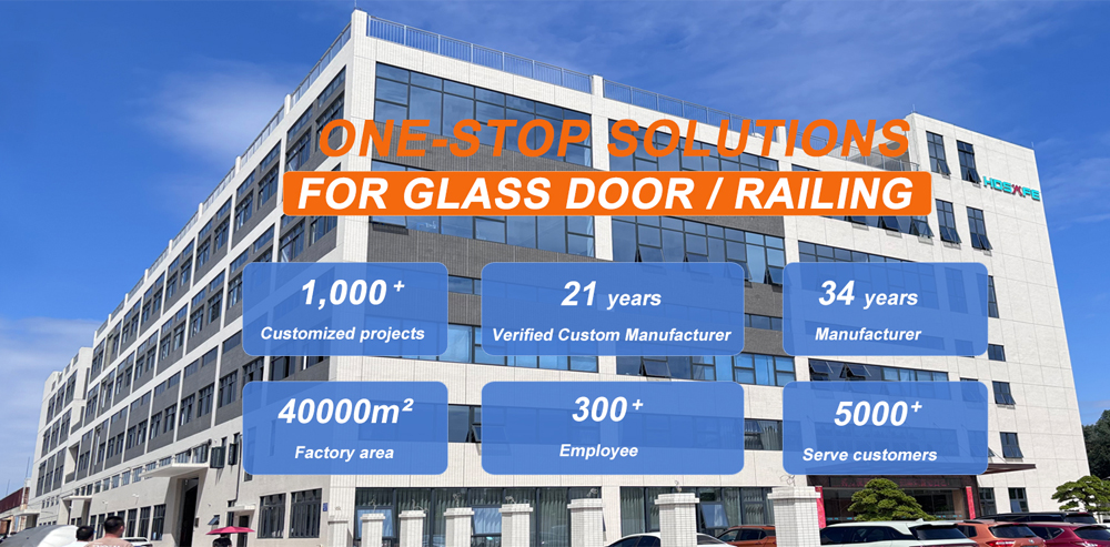 Glass folding partition door engineering showcase