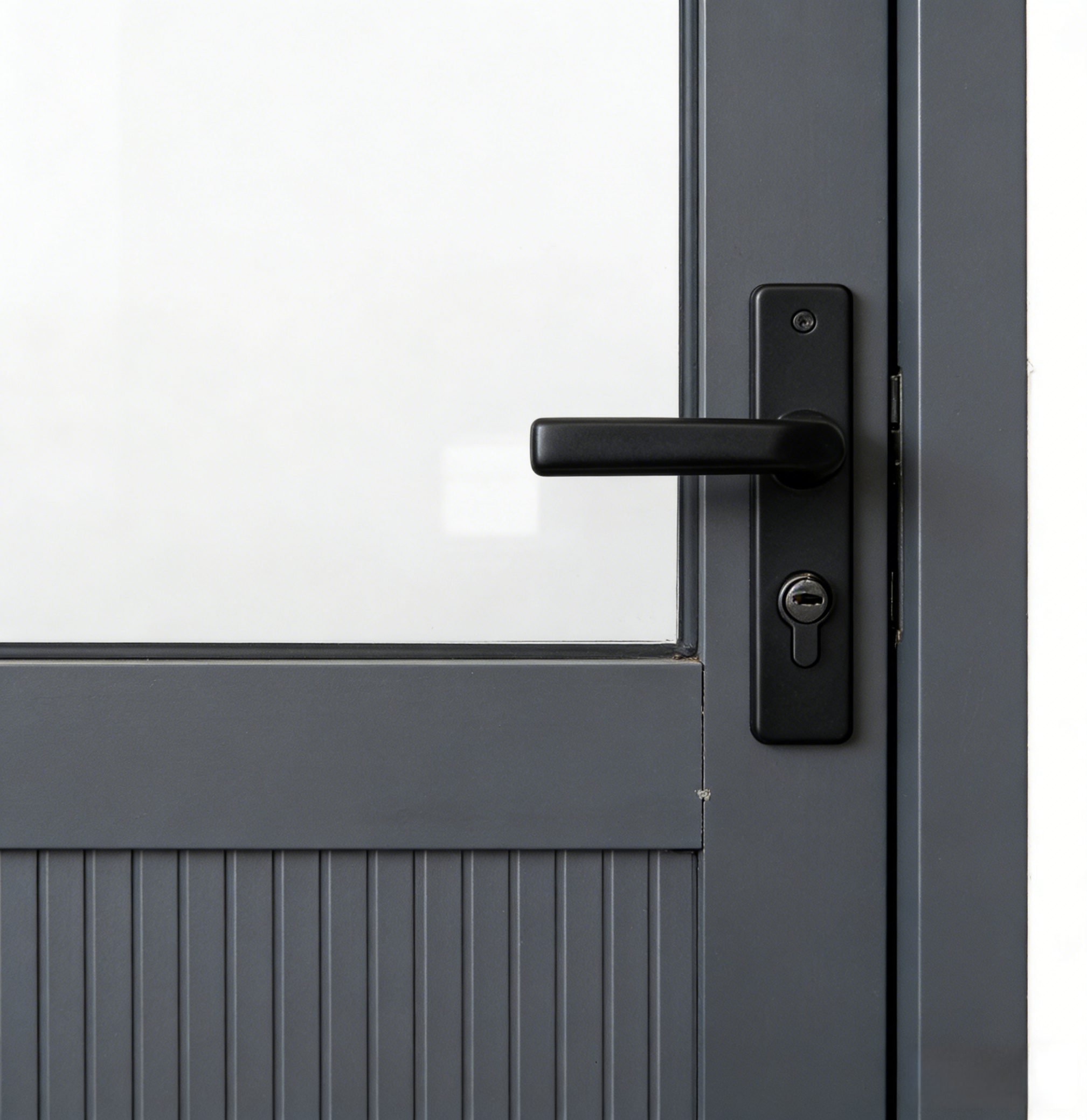 Custom Waterproof Aluminum Frame Hinged Door | Half-Glazed Half-Panel Design for Bathroom, Kitchen &amp; Residential Use