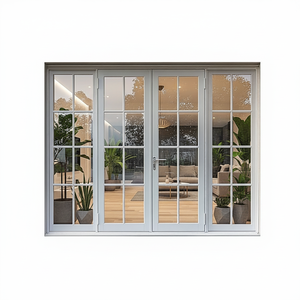 Sunnysky White Color Design Aluminum Kitchen Modern Front Doors French Doors