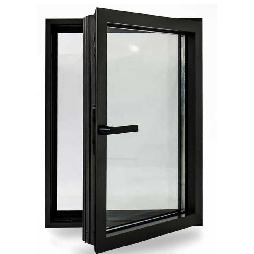 superhouse Cheap Aluminum windows Passive House Energy Rating Super Strength Steel Aluminium clear Glass Crank Awning Window