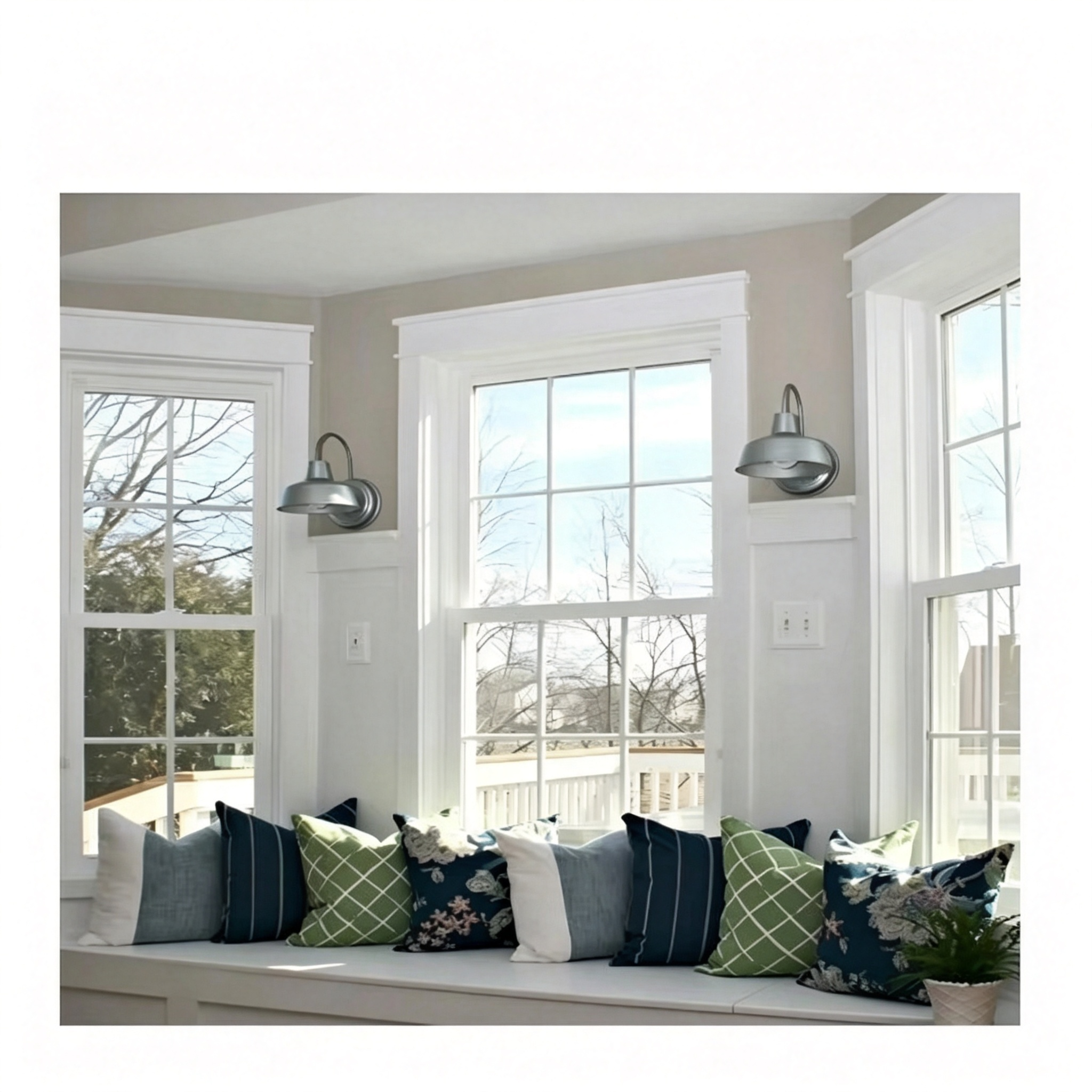 Windows New York Soundproof Wooden Frame Window High End Aluminum Frame Aluminum Clad Wood Bay Window