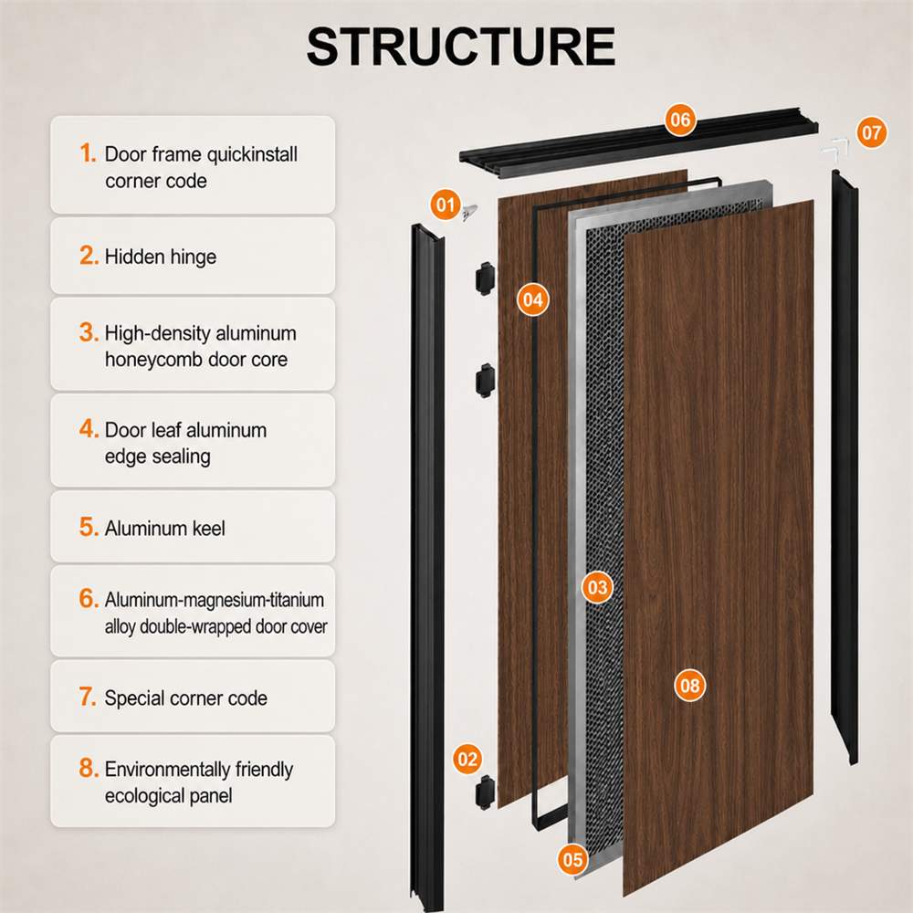 Customized Aluminum Alloy Door Aluminum Interior Door Fire Rated Low Maintenance for Hotel Villa Restaurant Cleanroom