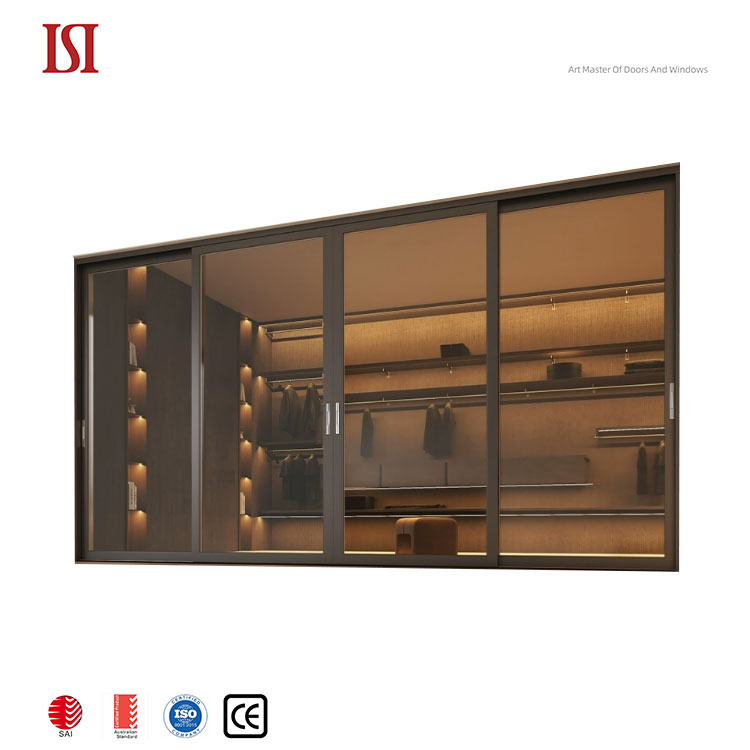 Top Brand High Quality Modern Minimalist Aluminum Glass Sliding Sound Insulation Energy Saving Exterior Outdoor Patio Villa