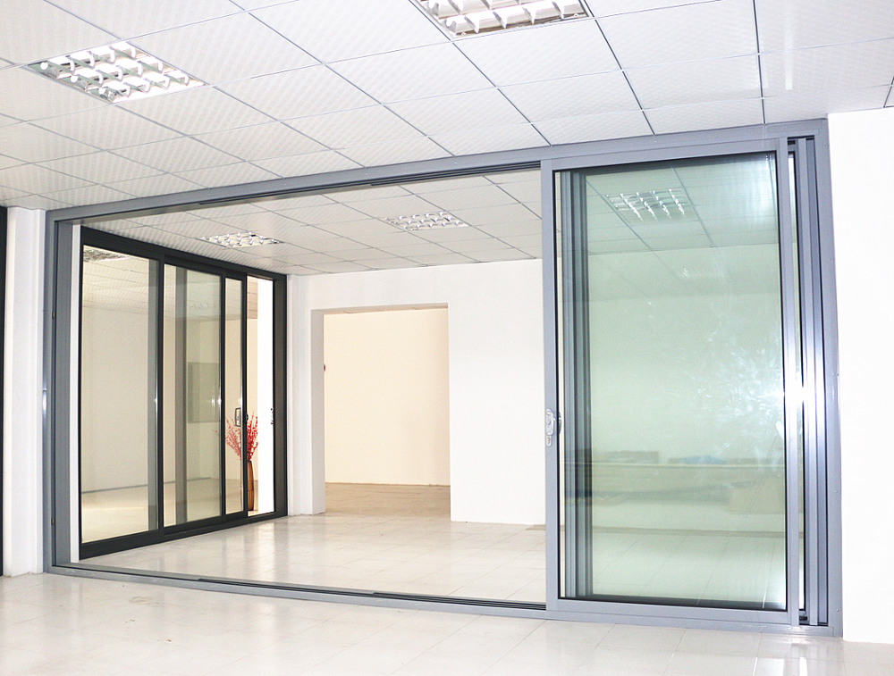 NFRC Certificate New Modern Big Entrance Aluminium Low-e Sliding Rail Glass Patio Doors