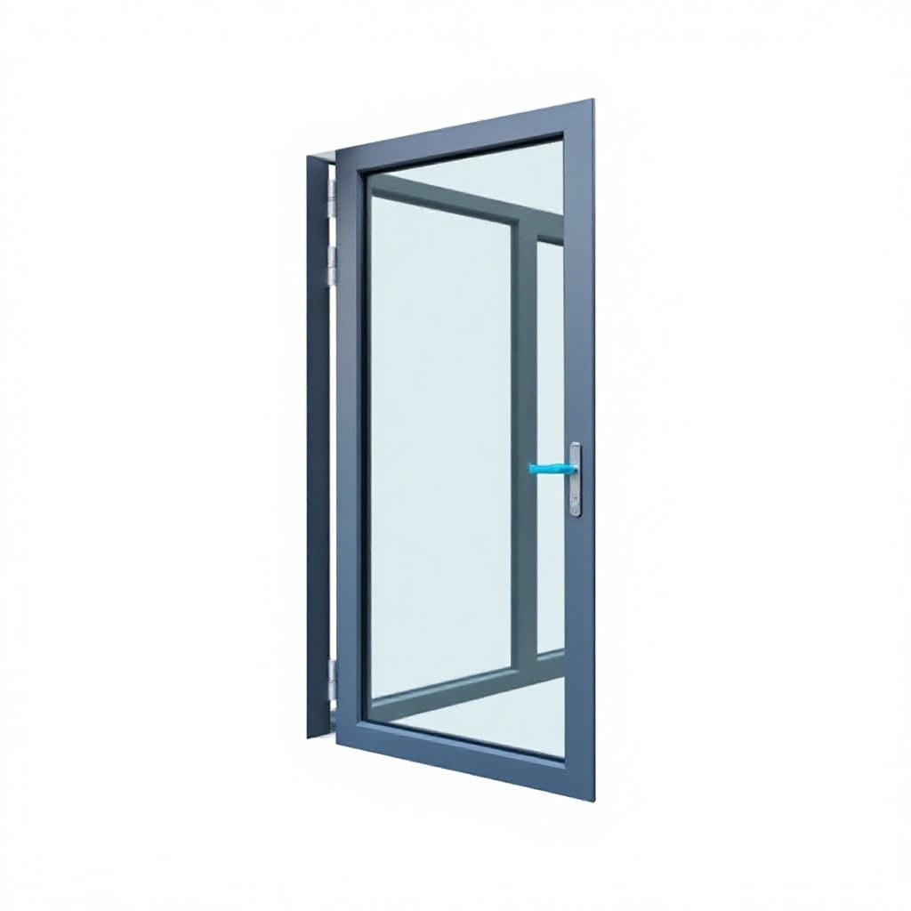 Thermal Break Aluminum Swing Door Aluminum Alloy Frame Glass Entry Door Custom Size Color for Hotel Apartment Projects