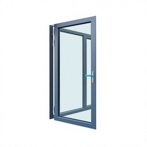 Thermal Break Aluminum Swing Door Frame Glass Entry Door