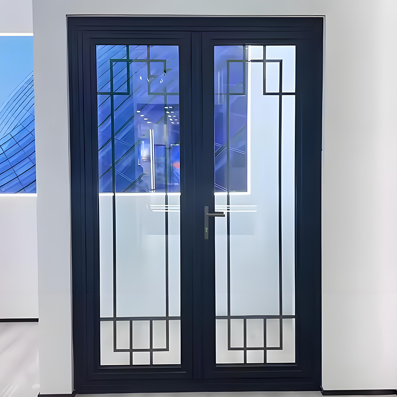 Modern Double Swing Aluminum Casement Door Feature 4