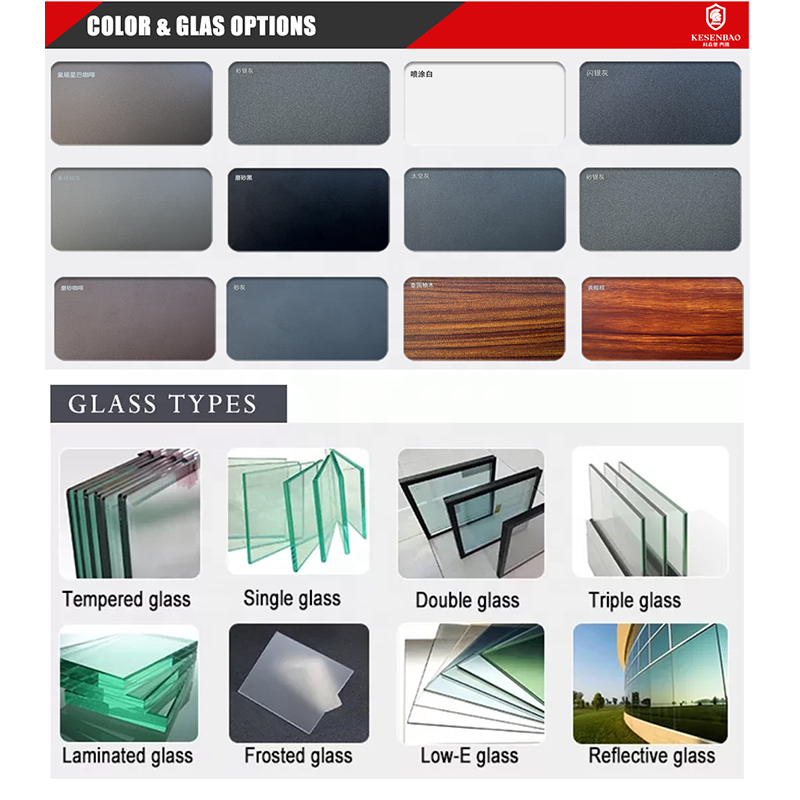Wind Resistant Thermal Break Aluminum Casement Window Double Glazed High Strength Frame for North American Coastal Buildings