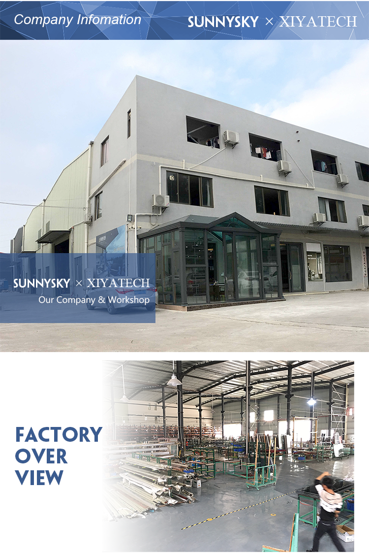 Sunnysky Large Modern Glass Thermal Break Aluminum Awning Window for Internal Outdoor Use Swing Aluminum Alloy for Residential