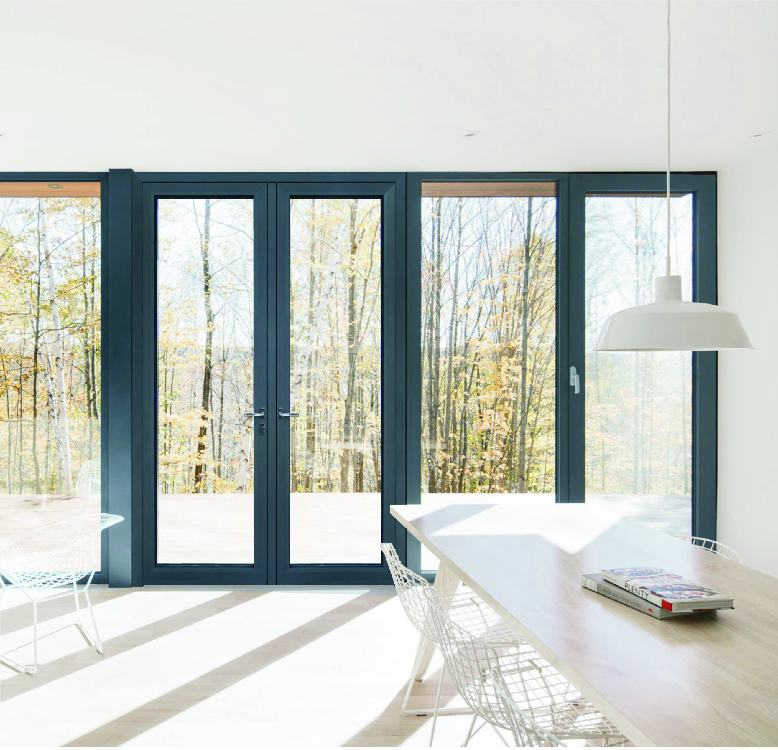 Australian Standard Aluminium Door Casement Patio Door Finished Craftsman Design Aluminum Frame with Glass Casement Door