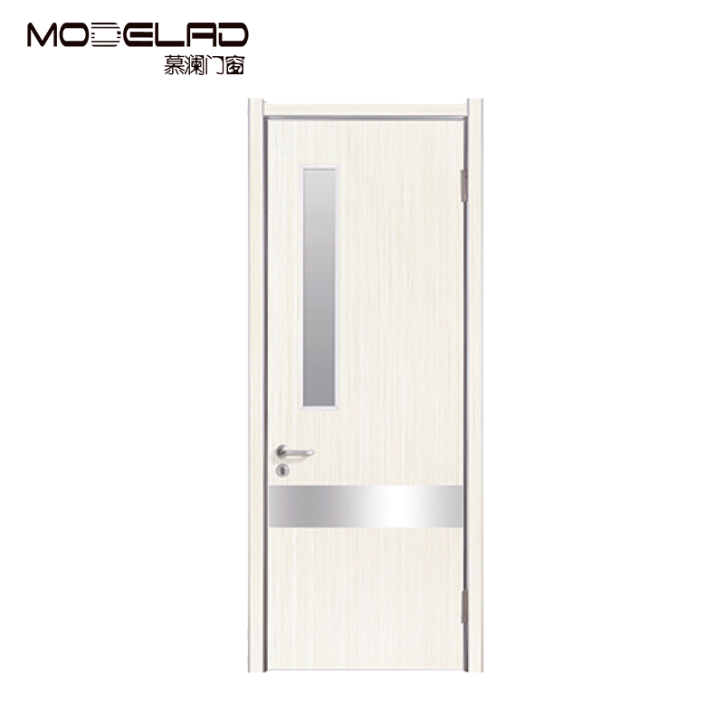 Aluminum Clad Solid Wood Composite Observation Door with Large Safety Glass Vision Panel Nurse Station Operating Room Door