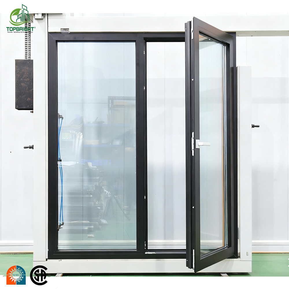 Topbright Modern Entry Custom Thermal Break Insulated Energy Efficient Soundproof Double Glazed Aluminum Casement Window