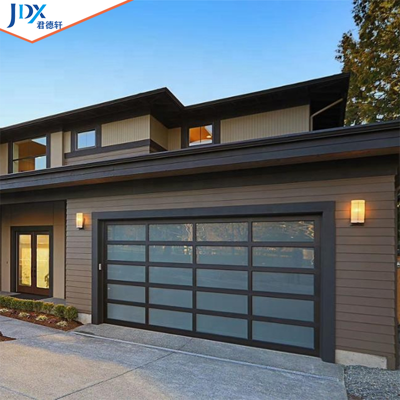 CHI Garage Doors Rolling Shutter Garage Screen Door Automatic Sliding Frosted 8x7 Clear Glass Garage Door With Glass