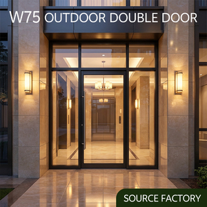 Commercial Hurricane Impact Aluminum Double French Doors