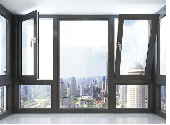 Yilin Brand Indoor Casment windows Slim Profile Aluminium Frameless windows for Bathroom