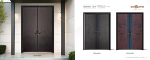 Elegant Aluminum Alloy Kaleidoscopic Crystal Anti-Theft Swing Entry Door