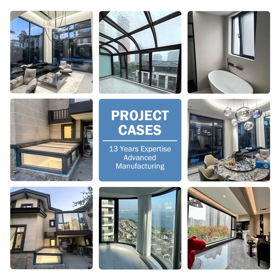 Custom Size Modern European Vertical Folding Window Soundproof Thermal Break Aluminum Alloy UV Protection Windproof Living Room