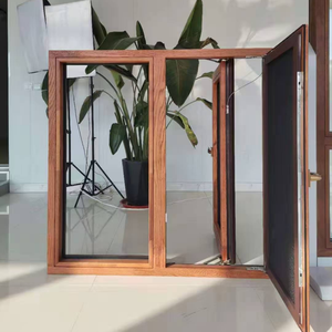 Customized Double Glazed Aluminum Clad Wood Windows CE Certified
