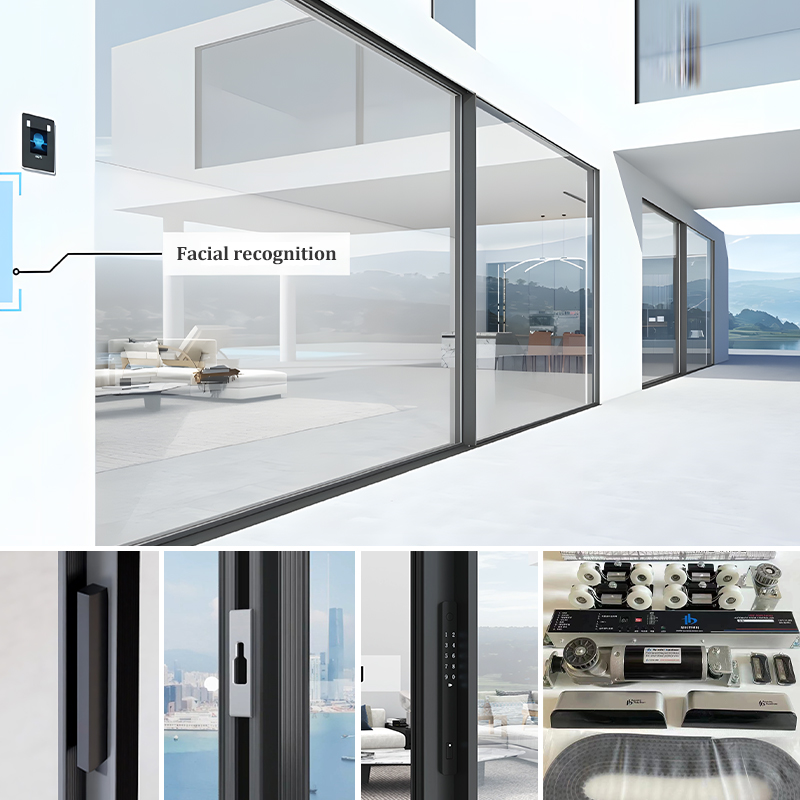 Grand View Ultra Slim Sliding Door Giant Glass Panels Aluminum Sliding Patio Door for Luxury California Villa