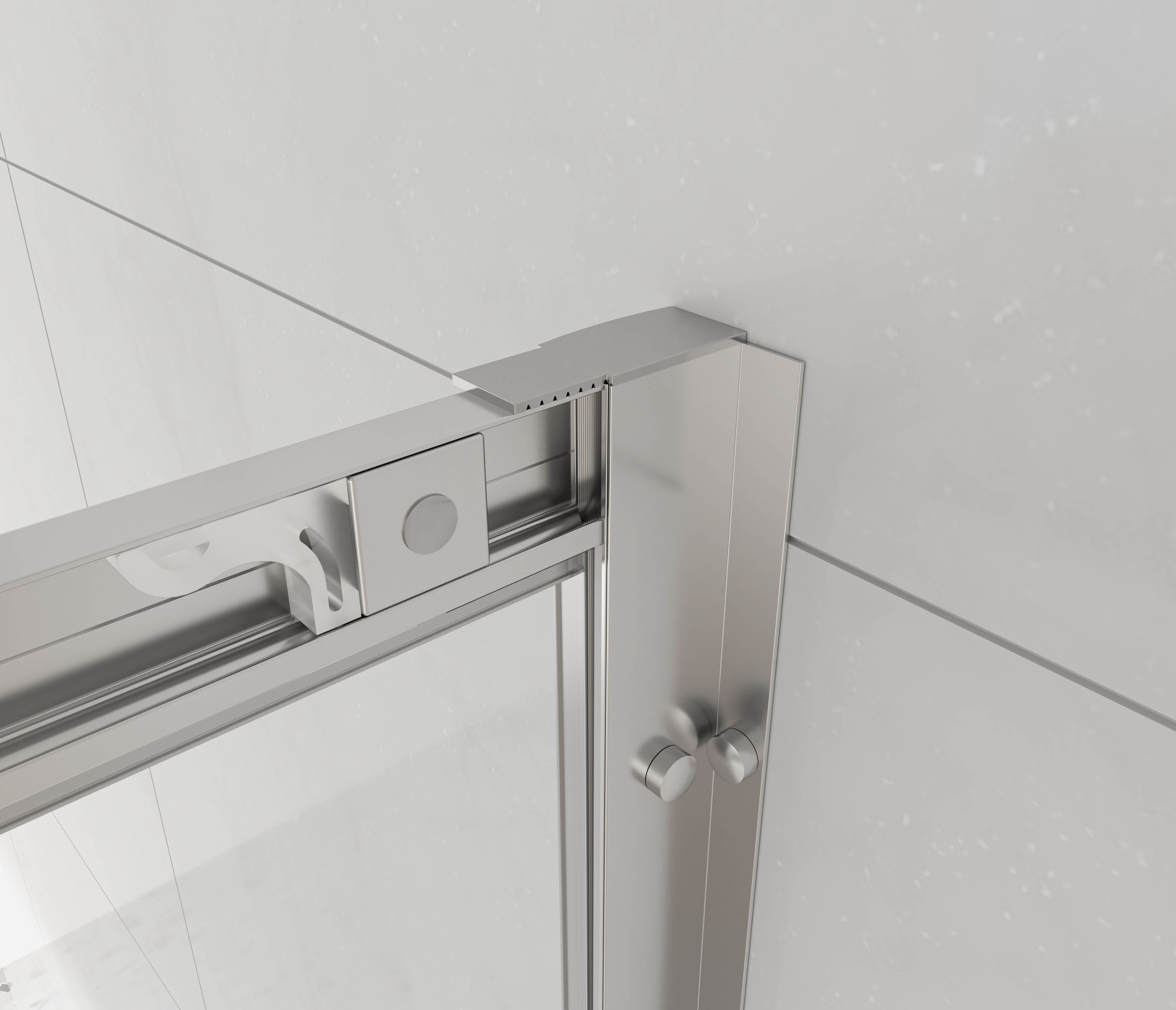 Sliding Shower Enclosure Aluminium Frame Modern Design Tempered Glass Waterproof Bathroom Door
