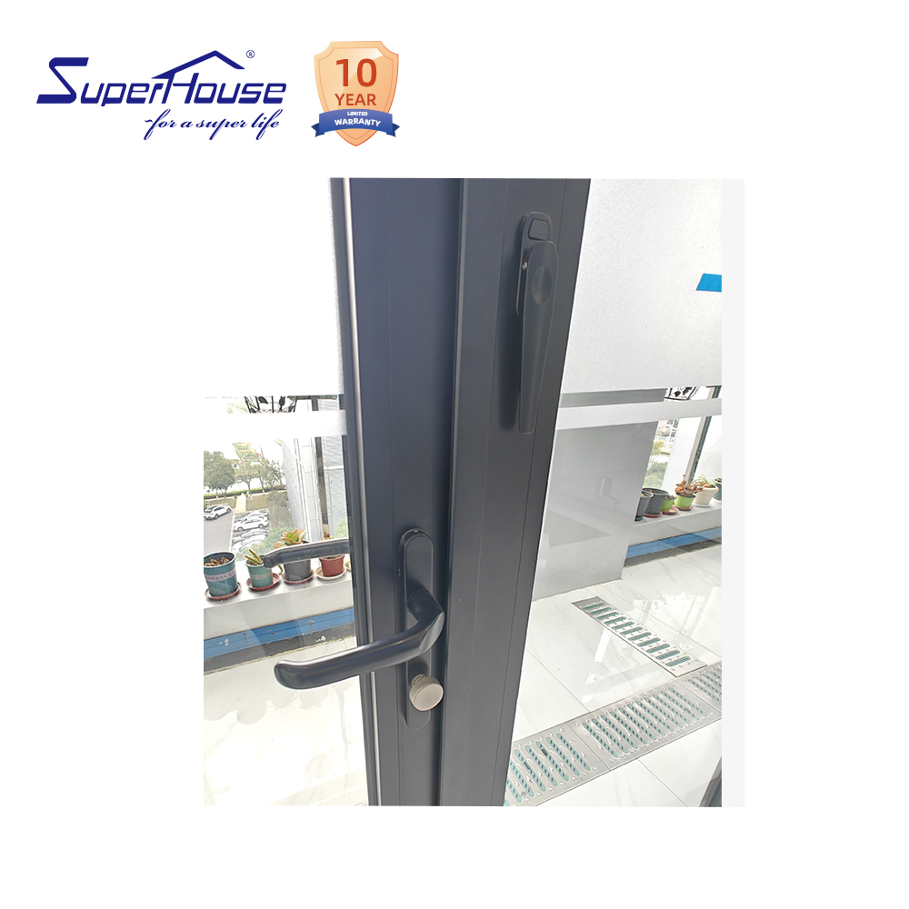 Accordion Bi Fold Doors Impact Resistant Aluminium Door Double Glazed Upvc Glass Hurricane Proof Patio Folding PVC