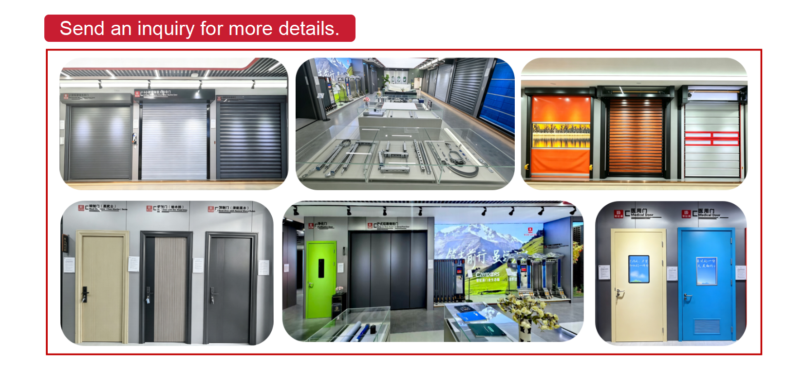 Modern-Design European Style Square Componentsaluminum Alloy Roller Shutter Door Automatic Shutter Doors