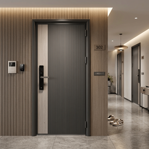 Custom Soundproofing Intricately Carved Aluminum Panel Security Door