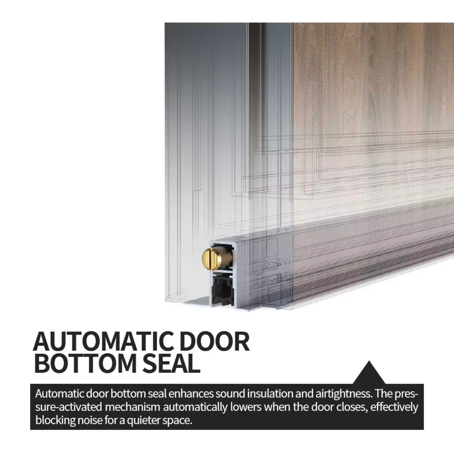 Residential Fireproof Moisture-proof MGO Door Slabs Latex & Art Coating Interior Aluminum Wood Hidden Invisible Door