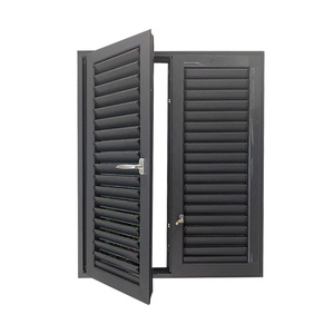 Aluminum Casement Windows with Built-in Louver Shutters