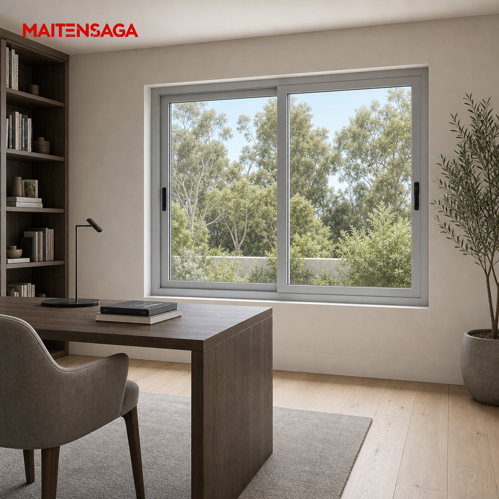 New Arrival Thermal Break Aluminum Sliding Window Triple Glazed Soundproof Custom Size Available for Villa Apartment