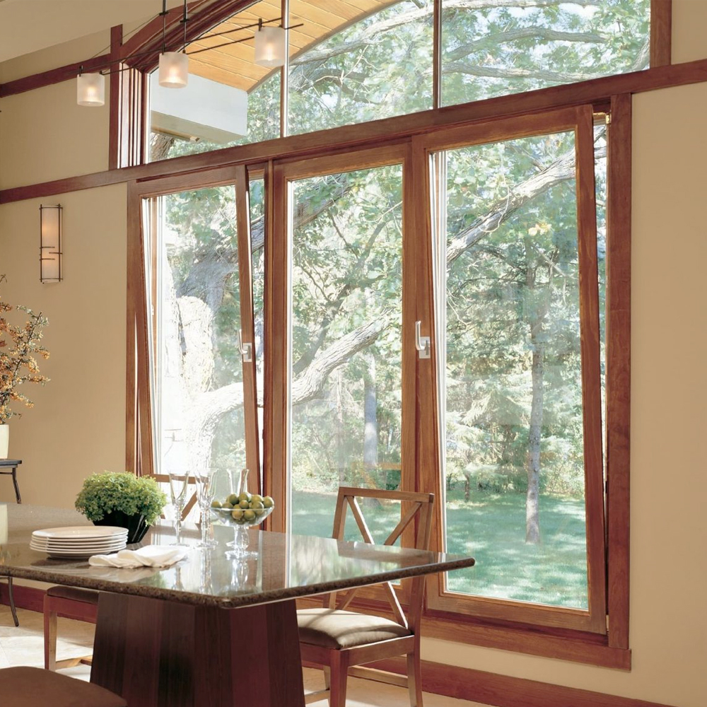 Tilt and Turn Aluminum Window for Villa Horizontal Opening Replacement windows with Double Tempered Glass