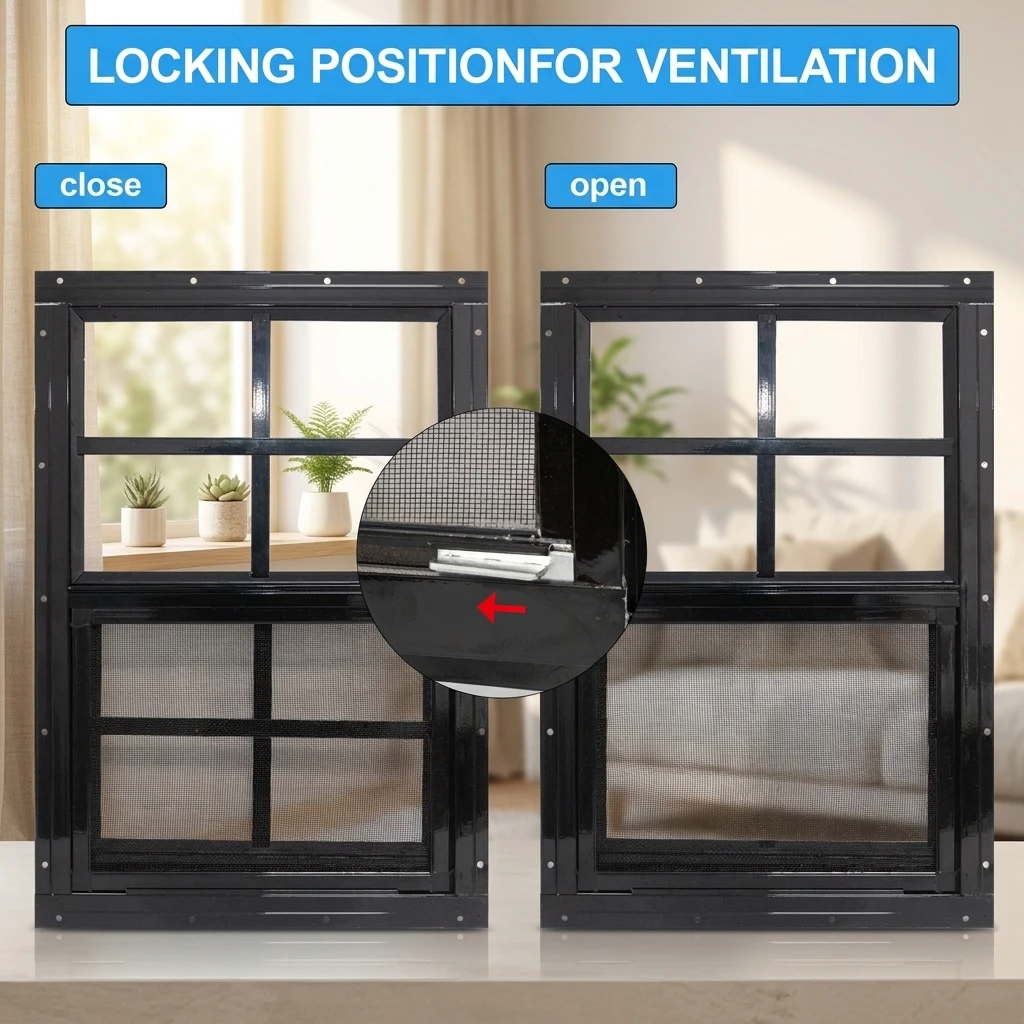 Aluminum Frame aluminum window High Quality replacement window for Dog House Tempered Glass Garden Building