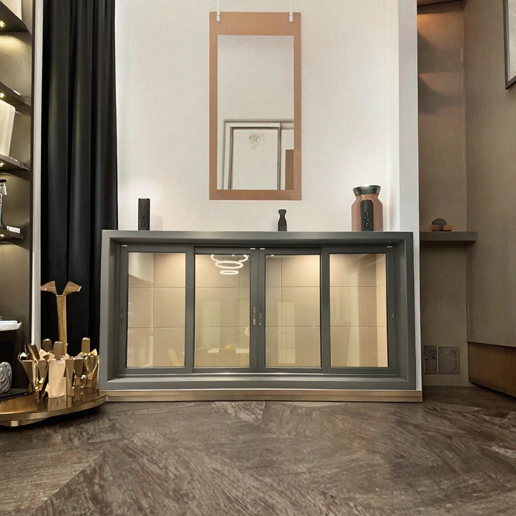 Custom Double Glazed Glass Sliding Aluminium Doors and Windows Dubai