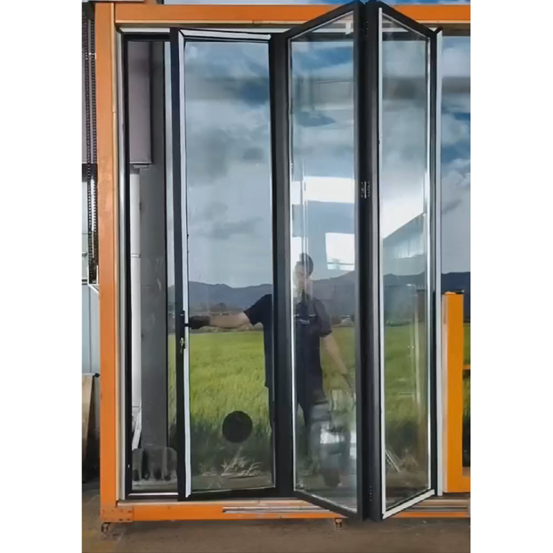 CHANGYI USA Hurricane Impact Aluminum Triple Glass Accordion Doors Outdoor Bi Folding Door Plegables