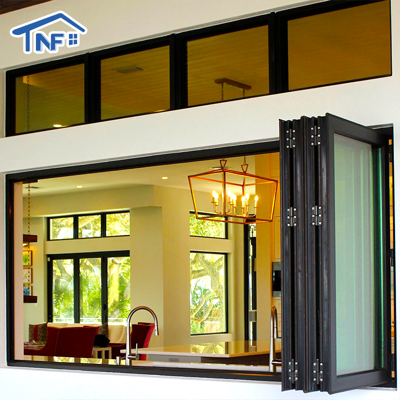 High Quality Factory Price Aluminum Bifold Folding Windows For Houses Kitchen