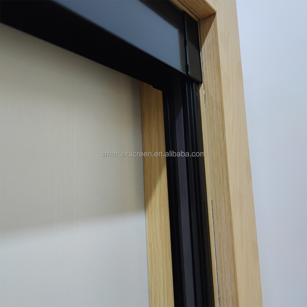 Barrier-free Plisse Aluminum Mosquito Pleat Slide Mesh Doors Trackless Retractable Screen Door