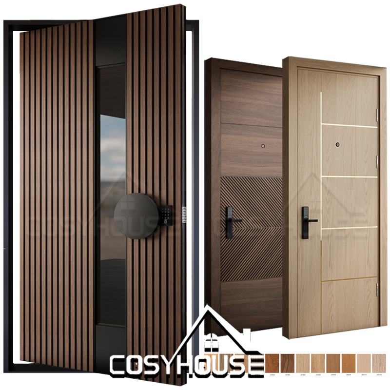 Custom Modern Aluminum Exterior Door Luxury Pivot Entrance Door for Villa and High End House