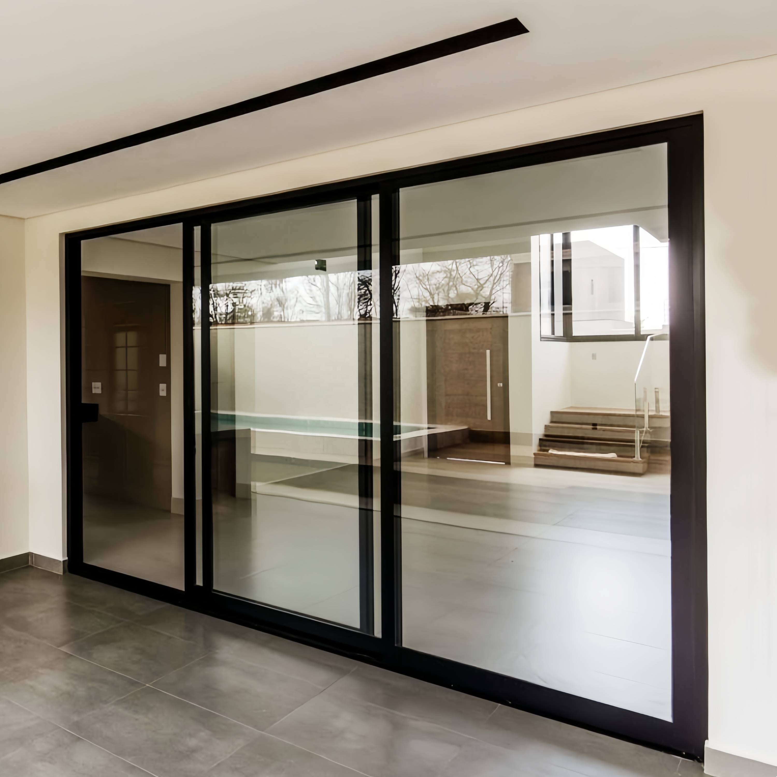 Customized Size Heavy-duty Industrial Sliding Aluminium Doors And windows Sound Proof Aluminum More Panels Slide Door For Sale